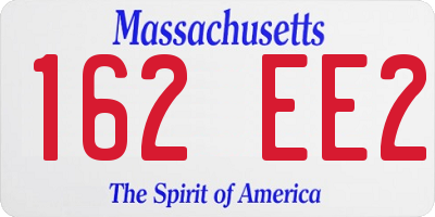 MA license plate 162EE2
