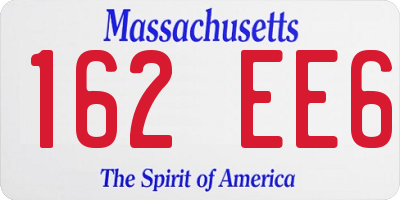 MA license plate 162EE6