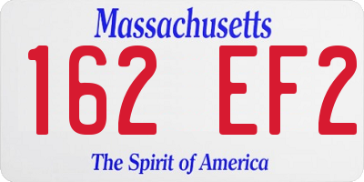 MA license plate 162EF2