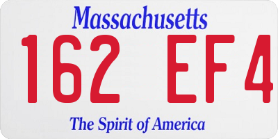 MA license plate 162EF4