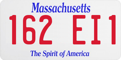 MA license plate 162EI1