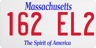 MA license plate 162EL2