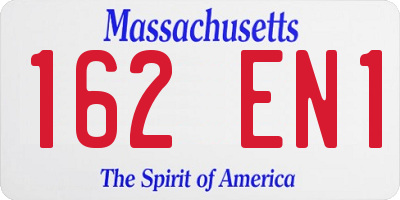 MA license plate 162EN1