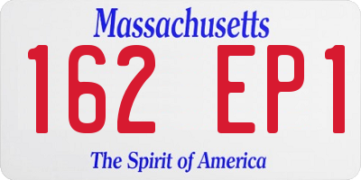 MA license plate 162EP1