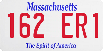 MA license plate 162ER1