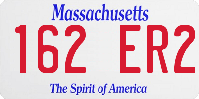 MA license plate 162ER2