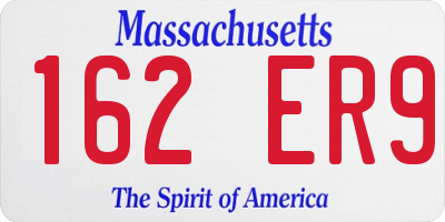 MA license plate 162ER9