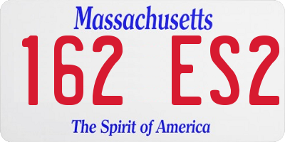 MA license plate 162ES2