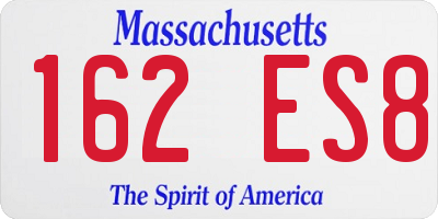 MA license plate 162ES8