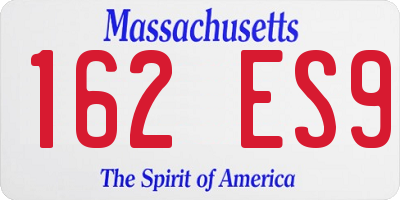 MA license plate 162ES9