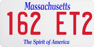 MA license plate 162ET2