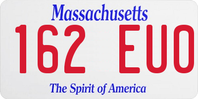 MA license plate 162EU0