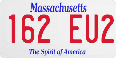 MA license plate 162EU2