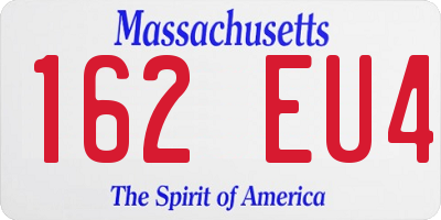 MA license plate 162EU4