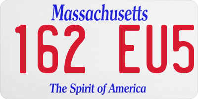 MA license plate 162EU5