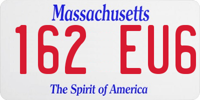 MA license plate 162EU6