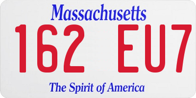 MA license plate 162EU7