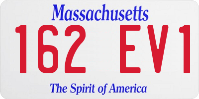 MA license plate 162EV1
