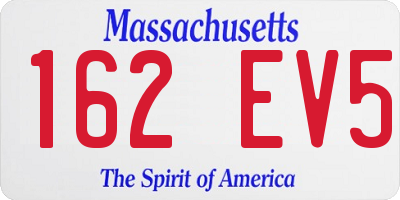 MA license plate 162EV5