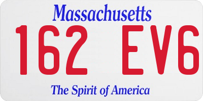 MA license plate 162EV6