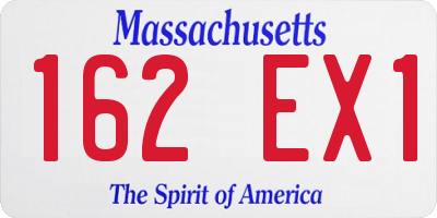 MA license plate 162EX1