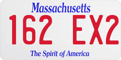 MA license plate 162EX2