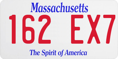 MA license plate 162EX7