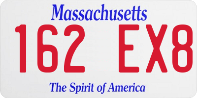 MA license plate 162EX8