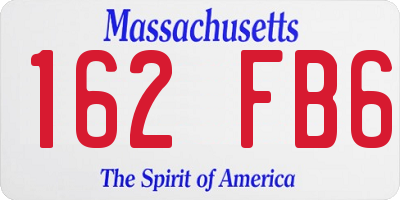 MA license plate 162FB6