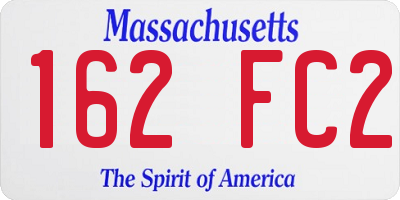 MA license plate 162FC2