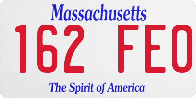 MA license plate 162FE0