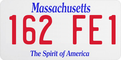 MA license plate 162FE1