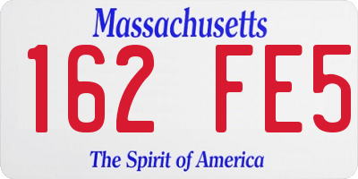 MA license plate 162FE5