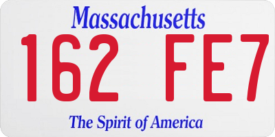 MA license plate 162FE7