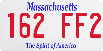 MA license plate 162FF2