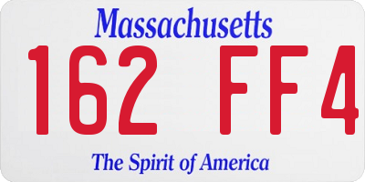 MA license plate 162FF4
