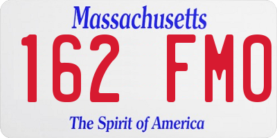 MA license plate 162FM0