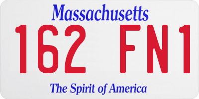MA license plate 162FN1