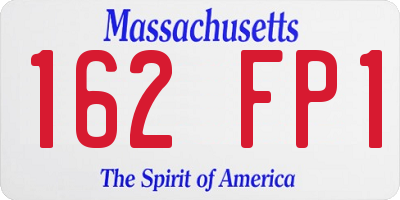 MA license plate 162FP1