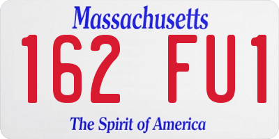 MA license plate 162FU1