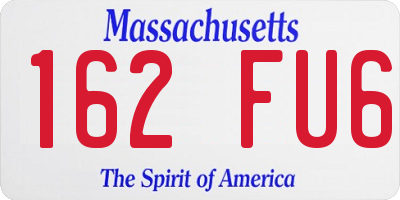 MA license plate 162FU6