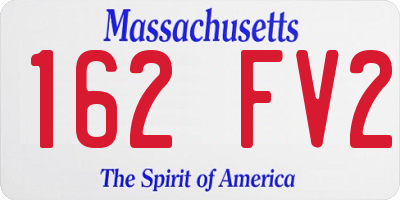 MA license plate 162FV2