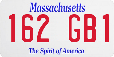 MA license plate 162GB1