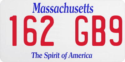 MA license plate 162GB9