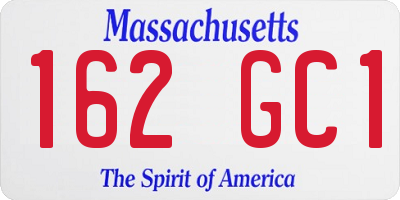MA license plate 162GC1