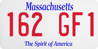 MA license plate 162GF1