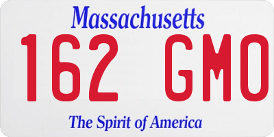 MA license plate 162GM0