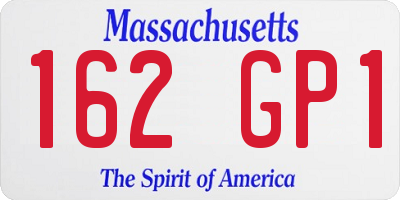 MA license plate 162GP1