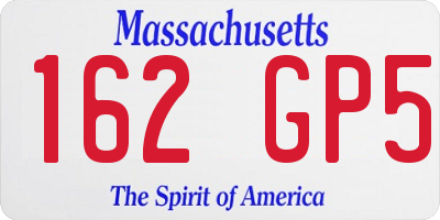 MA license plate 162GP5