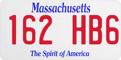 MA license plate 162HB6